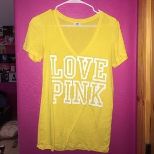 Yellow VSPink V Neck